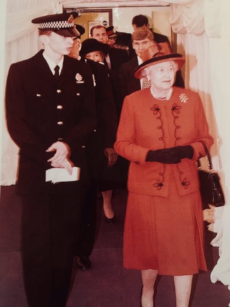 Jonathan Betts with the Queen in 1999